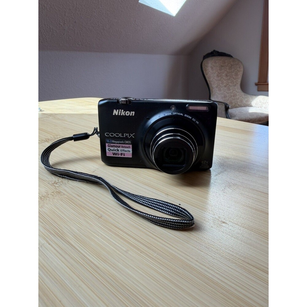 Nikon Coolpix S6500 Digital Camera 16MP 12X Optical Zoom Smile Detection Black - Picture 12 of 14